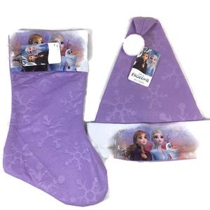 Disney Frozen II Set 1 Stocking & 1 Hat Elsa Anna